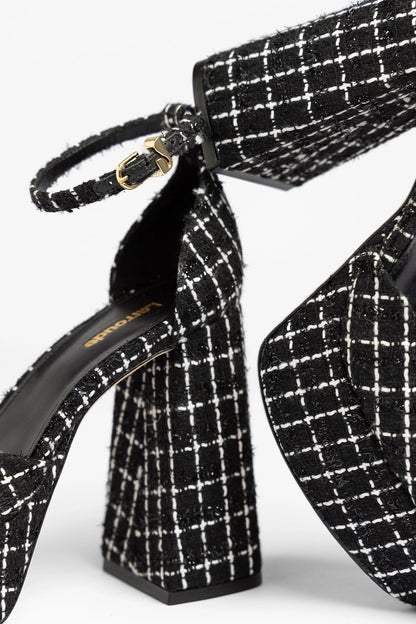 Ari Platform Pump Black Tweed