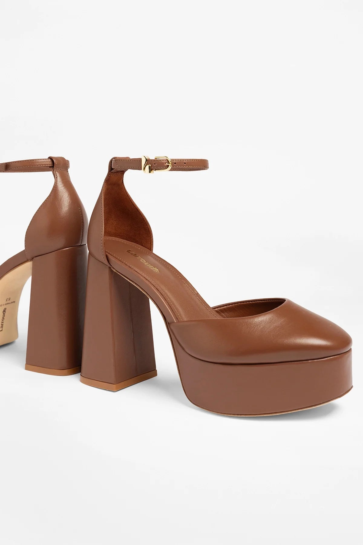 Ari Platform Pump Caramel Leather