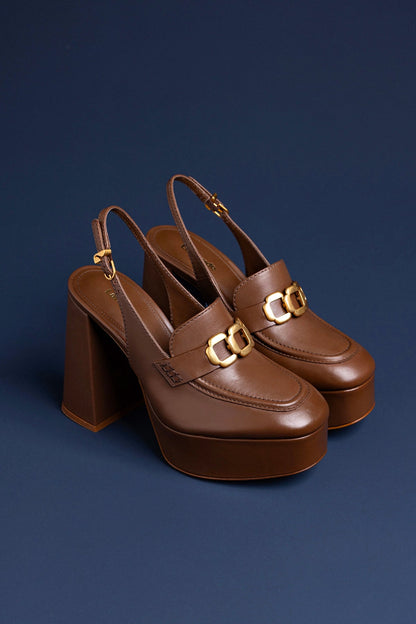 Harrington Hi Loafer In Burnt Umber Leather