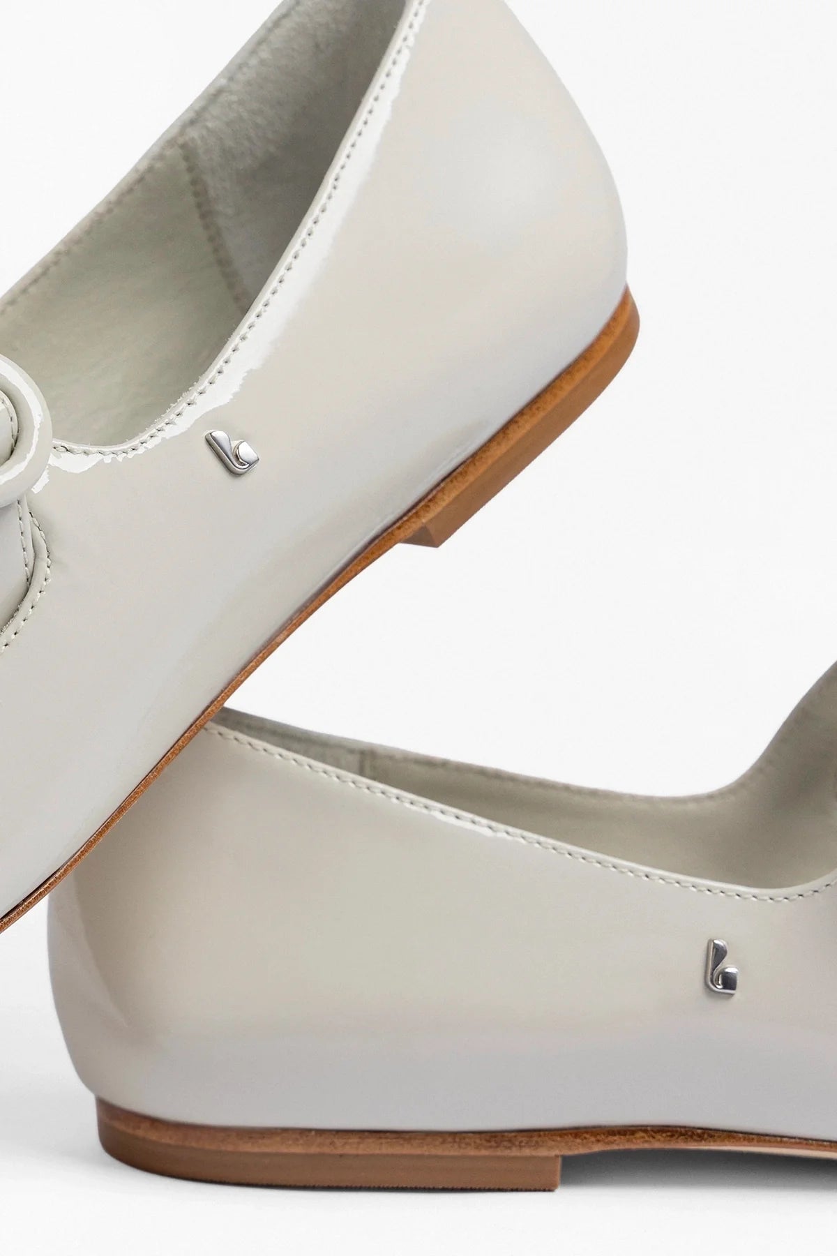 Blair Ballet Flat Moon Gray Patent Leather