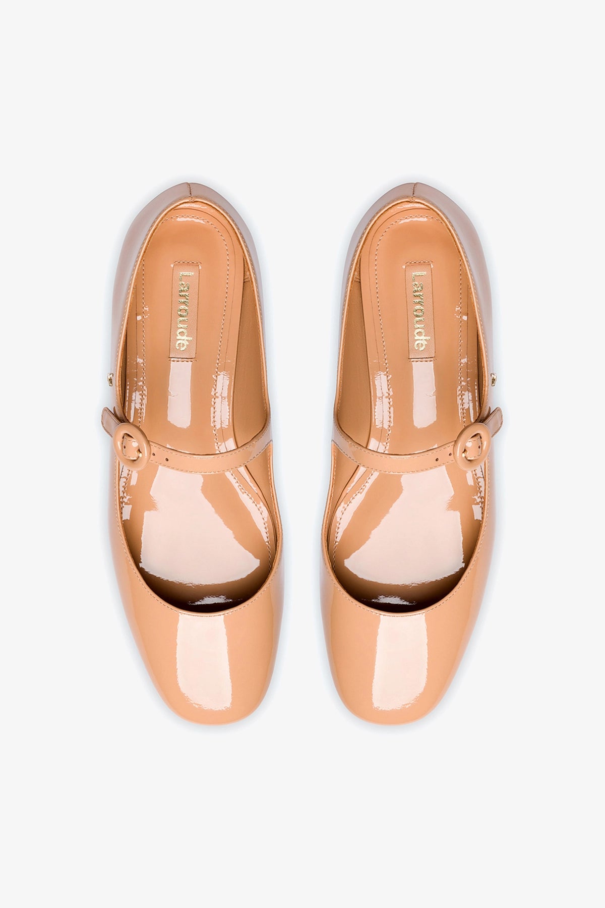 Blair Ballet Flat In Tan Patent Leather