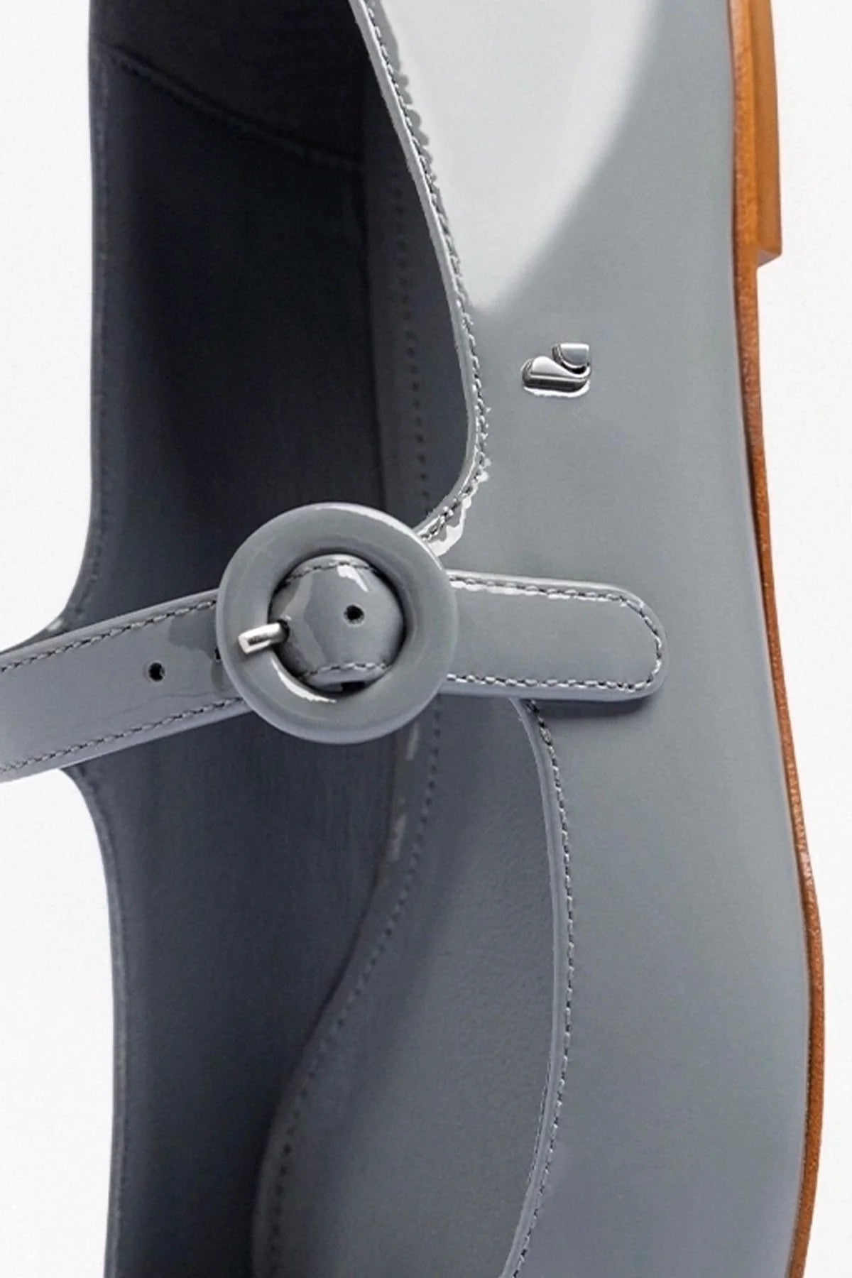 Blair Ballet Flat Titanium Patent Leather