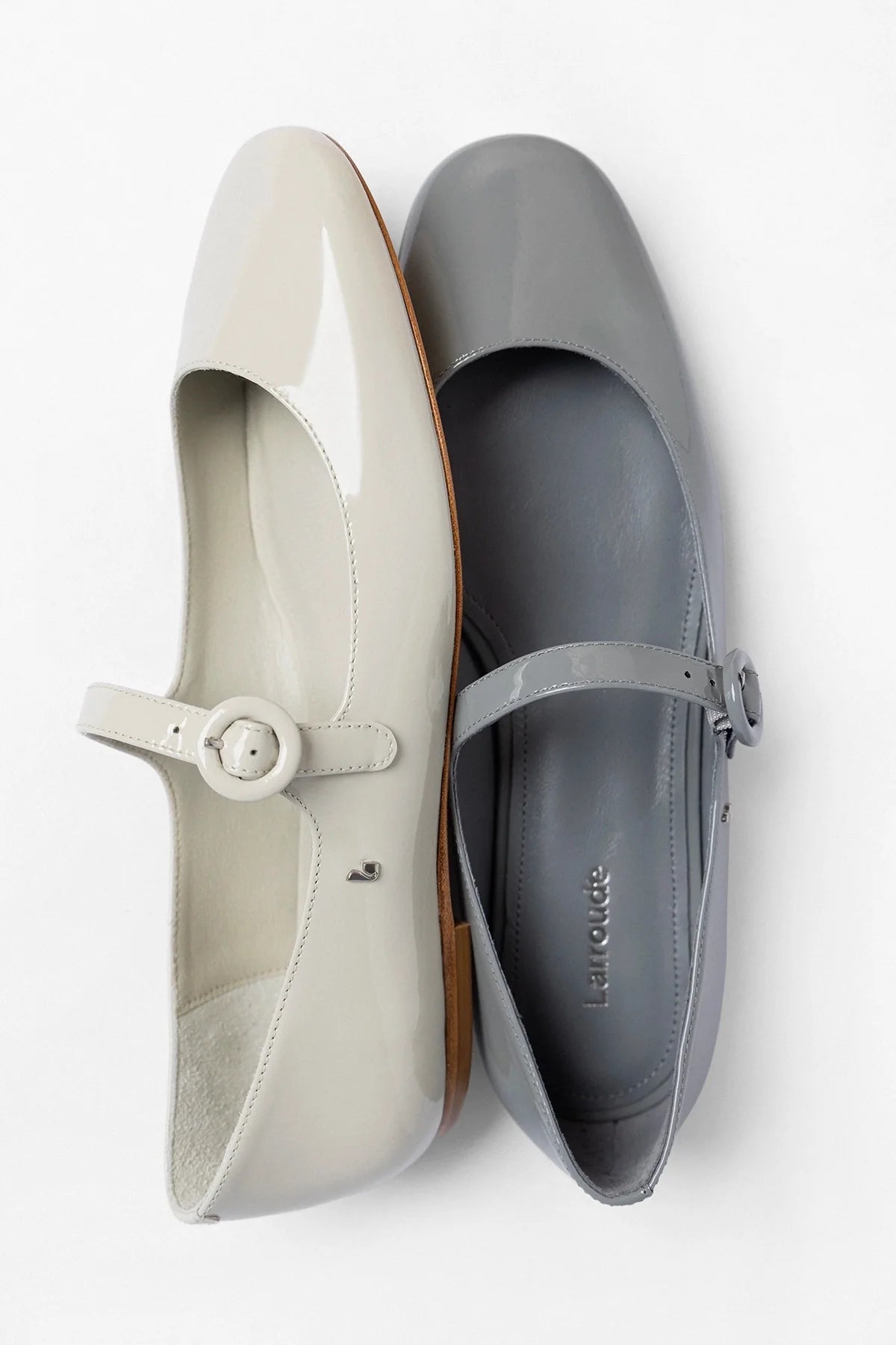 Blair Ballet Flat Titanium Patent Leather
