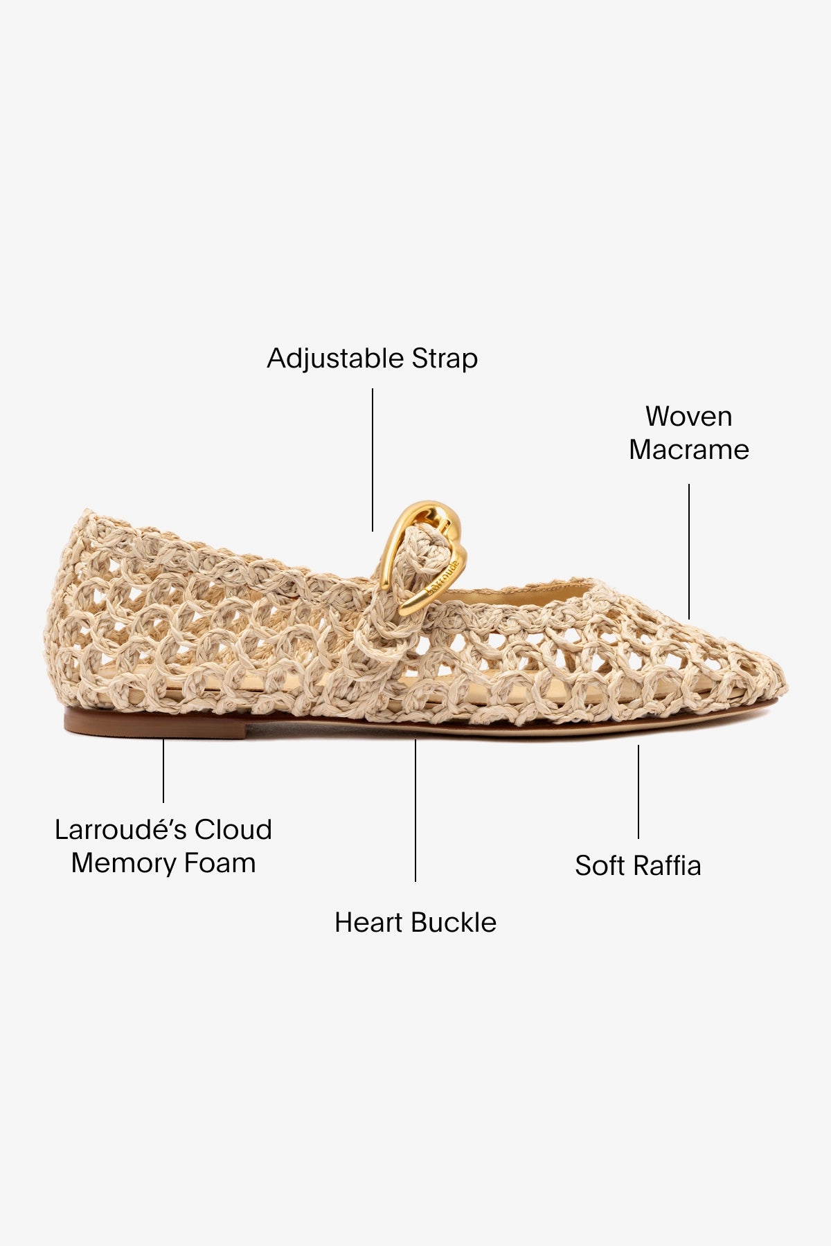 Verona Macrame In Beige Embroidered Raffia