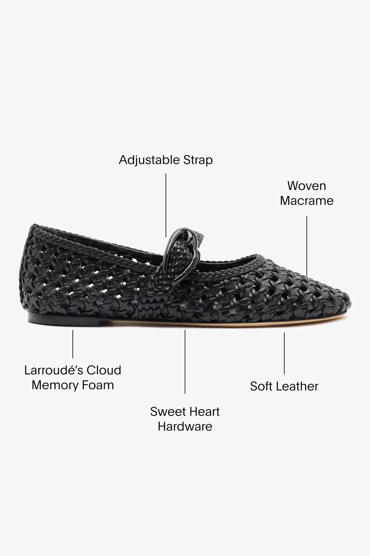 Verona New Macrame In Black Leather