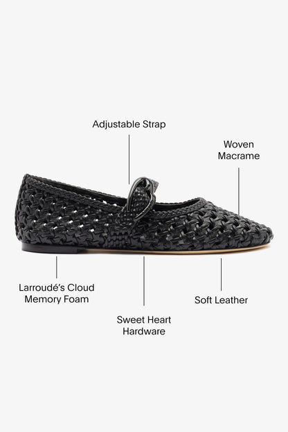 Verona New Macrame In Black Leather