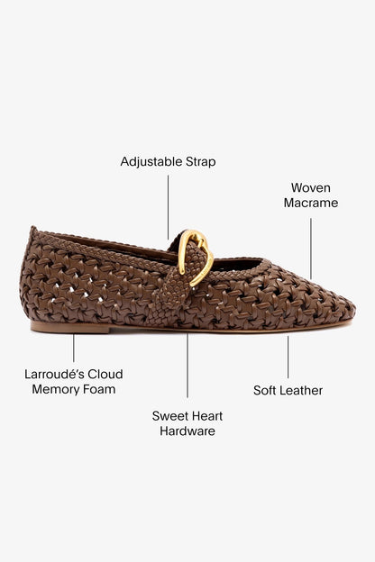 Verona New Macrame In Burnt Umber Leather