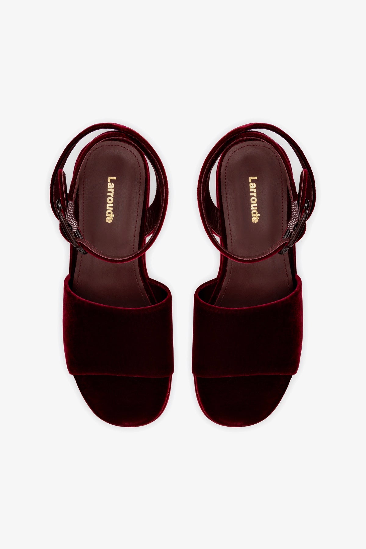 Charli Flatform Sandal In Wine Velvet