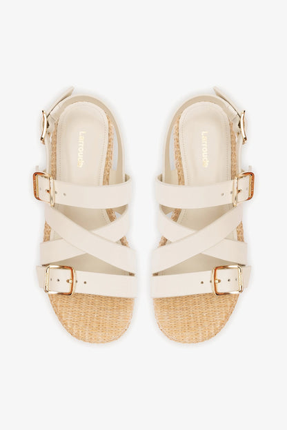 Patti Flatform Ivory Leather