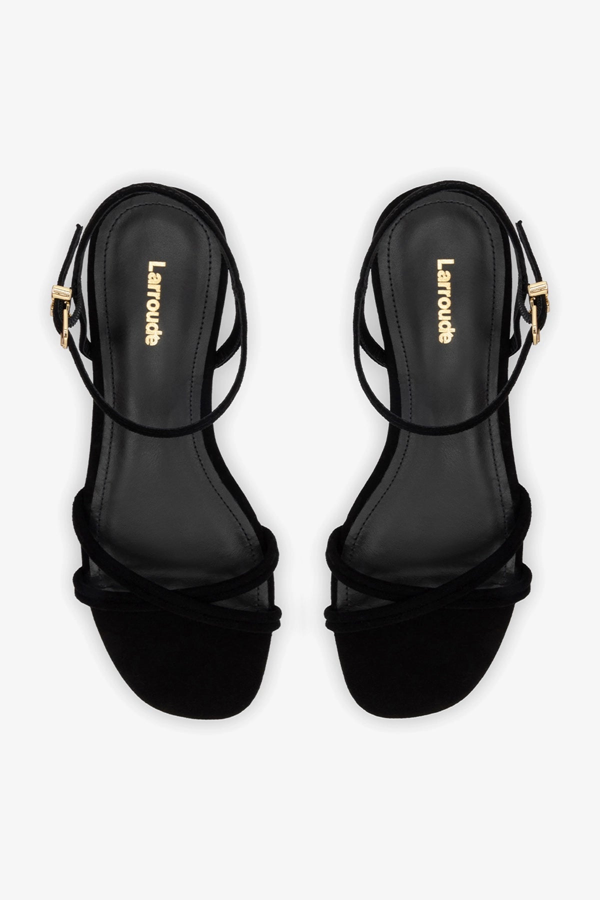 Annie Sandal Ankle Tie In Black Leather