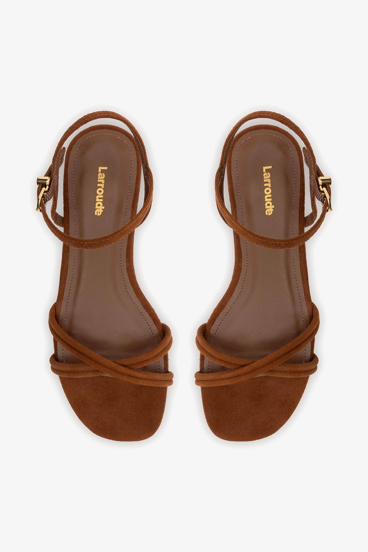 Annie Ankle Strap Sandal In Burnt Umber Leather