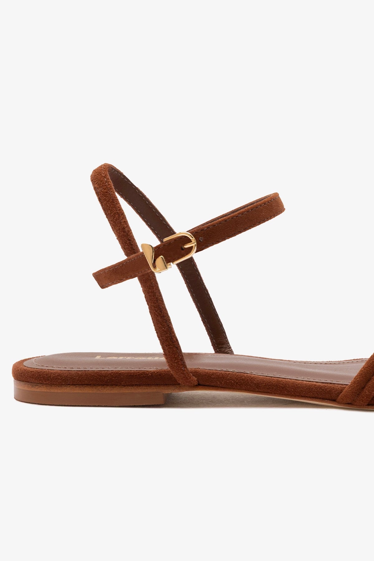Annie Ankle Strap Sandal In Burnt Umber Leather