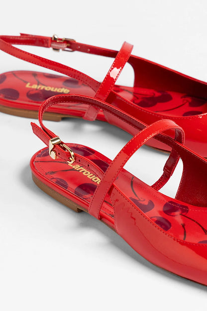 Georgina Ballet Flat Scarlet Patent Leather