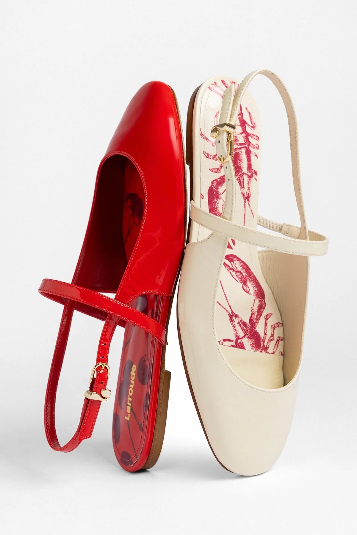 Georgina Ballet Flat Scarlet Patent Leather