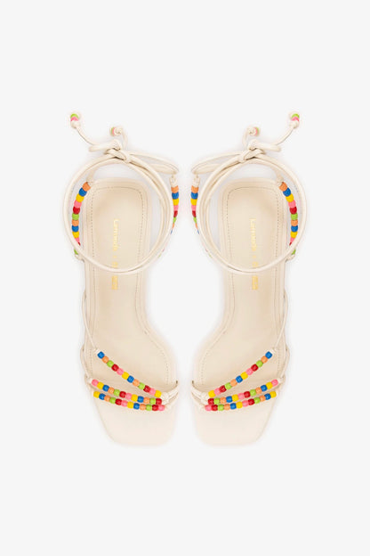 Larroudé x Ciao Lucia: Eloisa Sandal Ivory Leather
