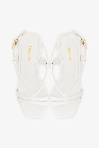 Daphne Sandal White Patent Leather