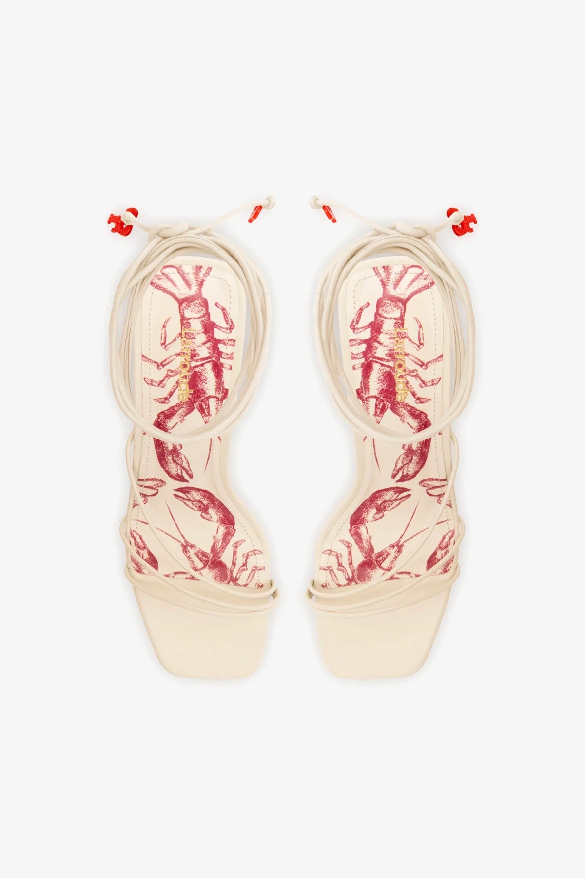 Nadia Sandal In Ivory Leather