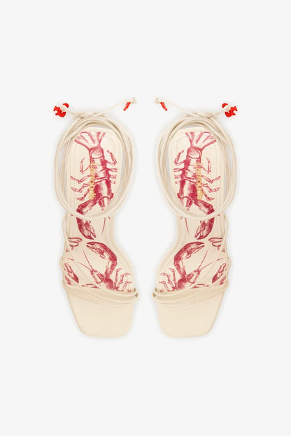 Nadia Sandal In Ivory Leather