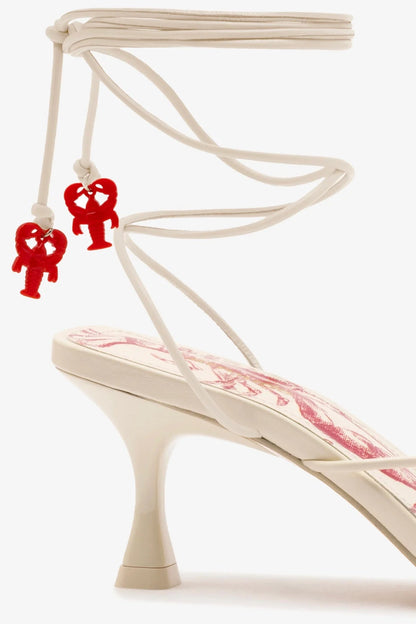 Nadia Sandal In Ivory Leather