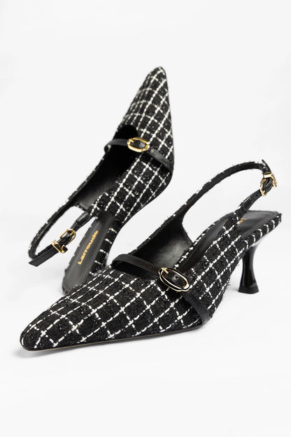 Ines Pump Black Tweed