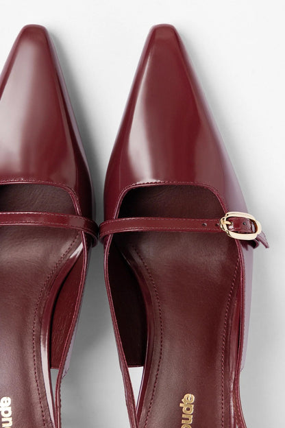 Ines Pump Burgundy Leather
