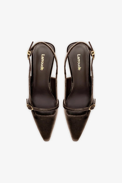 Ines Pump In Expresso Velvet