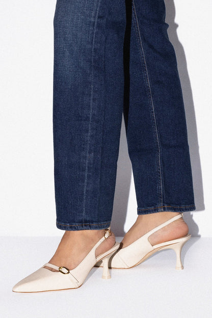 Ines Pump Ivory Leather
