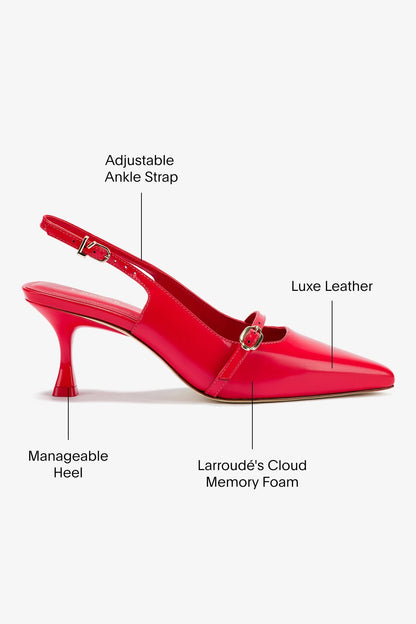 Ines Pump In Scarlet Leather