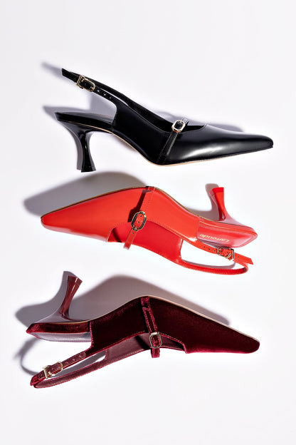 Ines Pump In Scarlet Leather