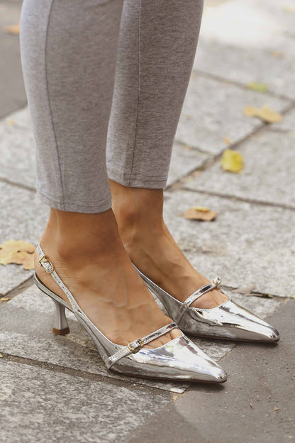 Ines Pump In Silver Specchio