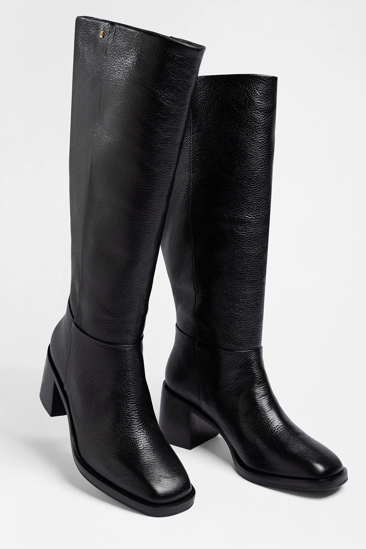 Ricky Wide Boot Black Leather