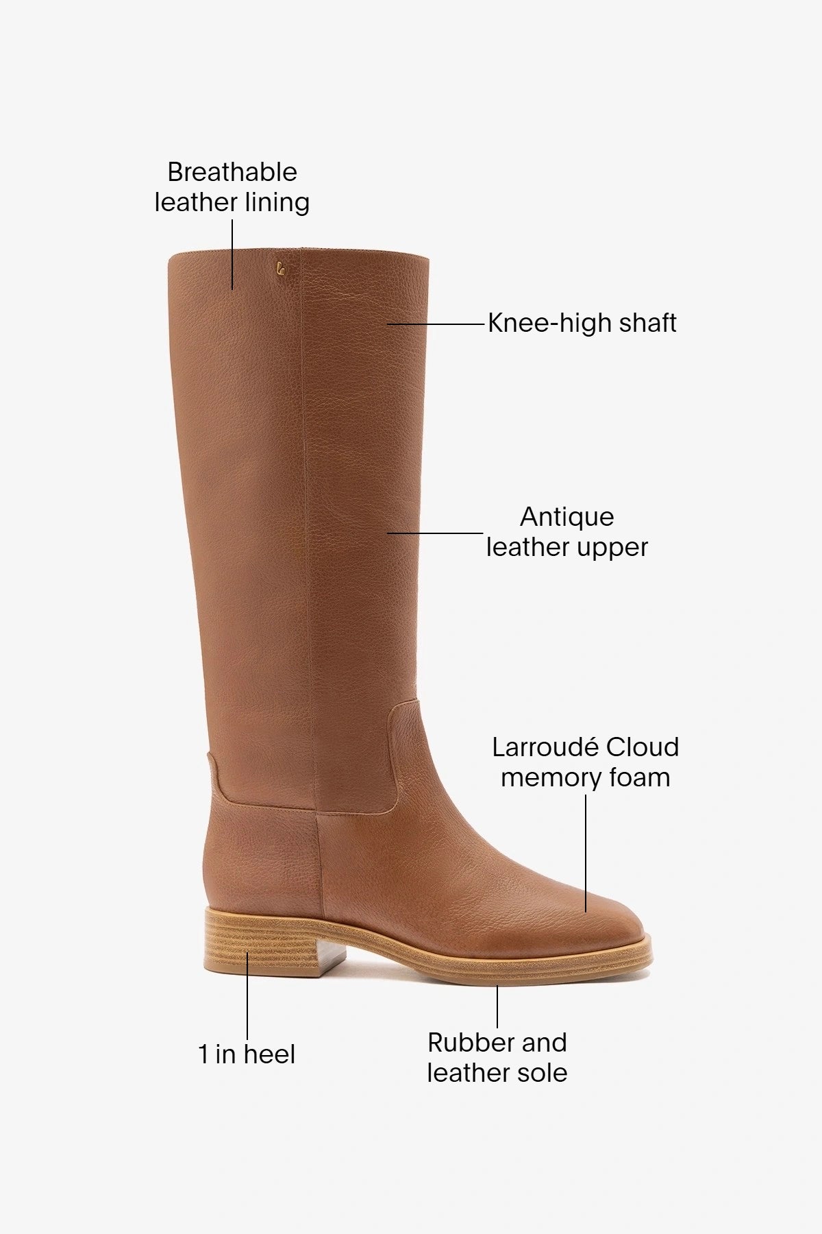 Anne Boot Caramel Leather
