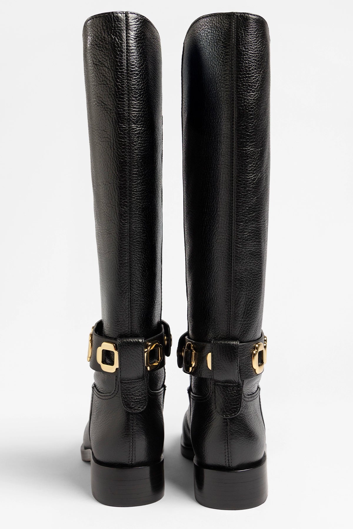 Milan Flat Boot In Black Leather