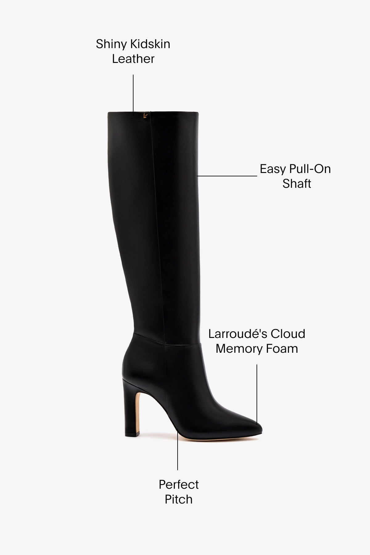 Cindy Hi Boot In Black Leather