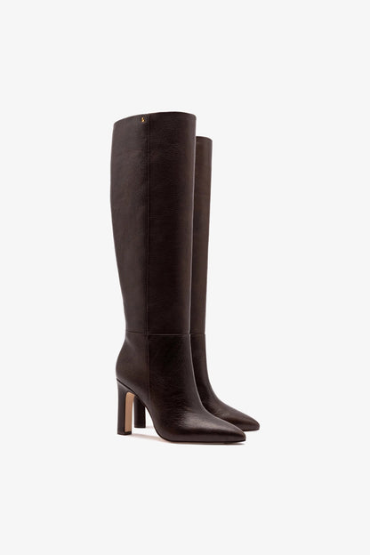 Cindy Hi Boot In Brown Leather