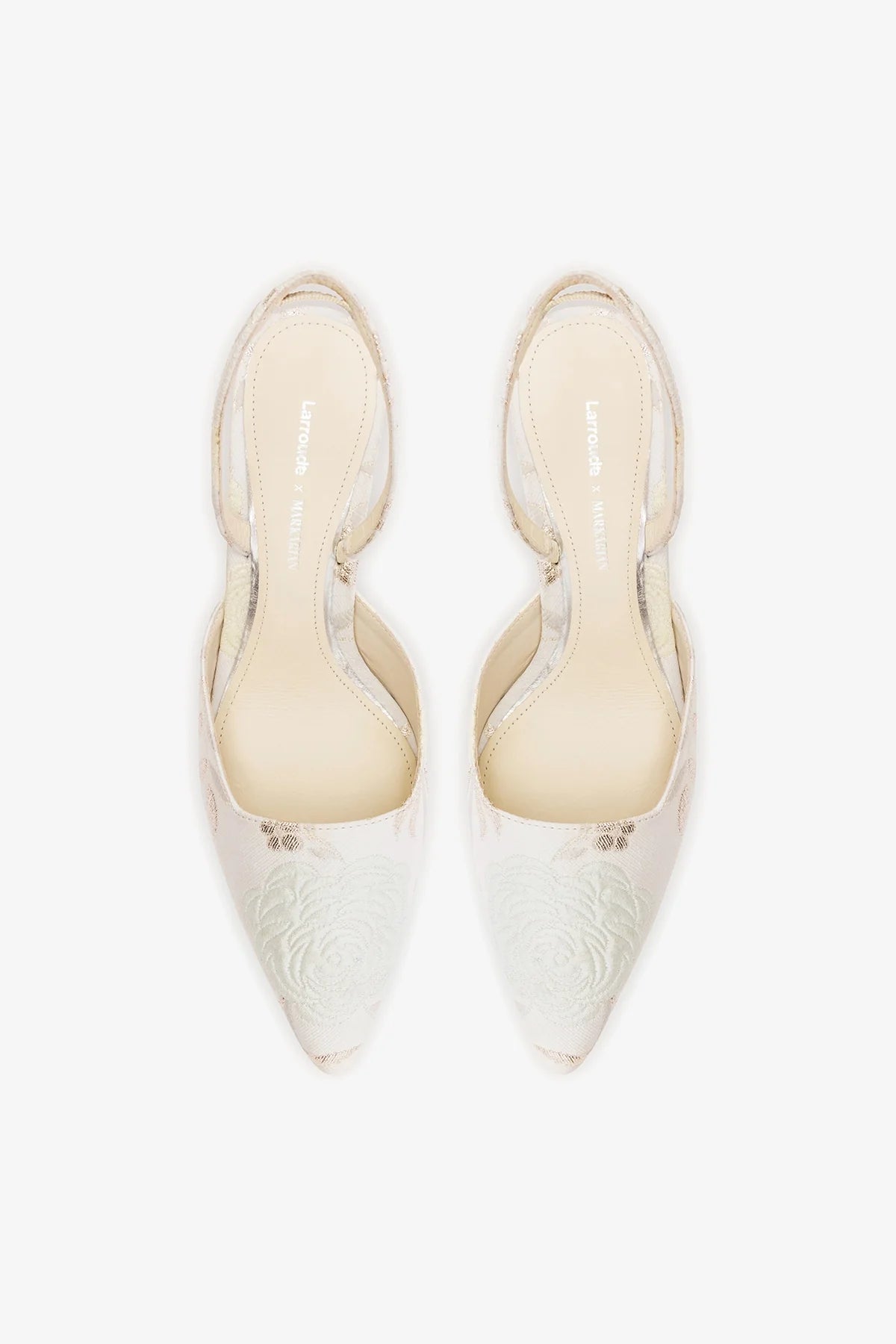Larroudé x Markarian: Pump Ivory Brocade