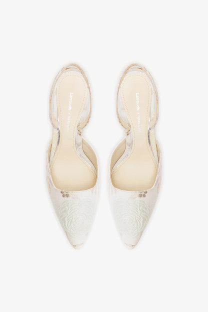 Larroudé x Markarian: Pump Ivory Brocade