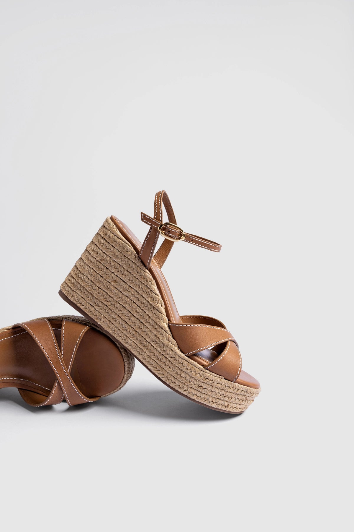 Bianca Espadrille Sandal Caramel Leather