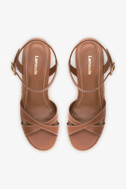 Bianca Espadrille Sandal Caramel Leather