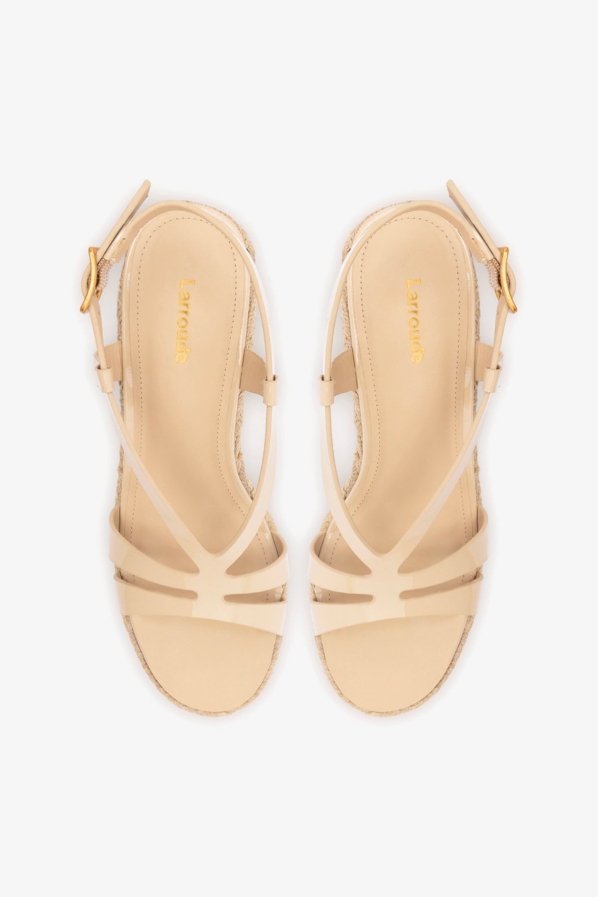 Daphne Espadrille Sandal Sand Patent Leather