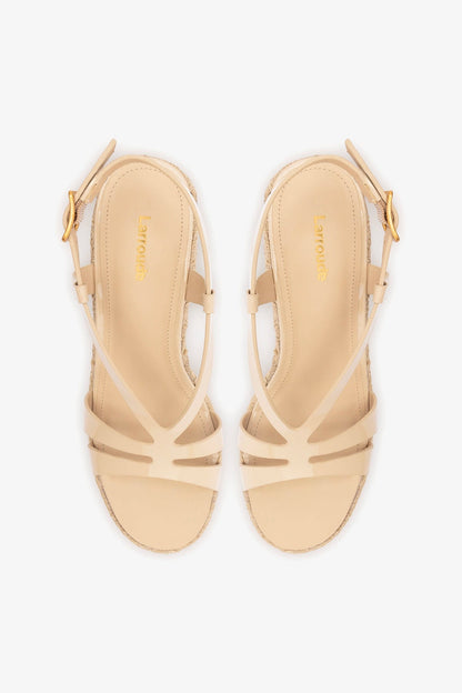 Daphne Espadrille Sandal Sand Patent Leather