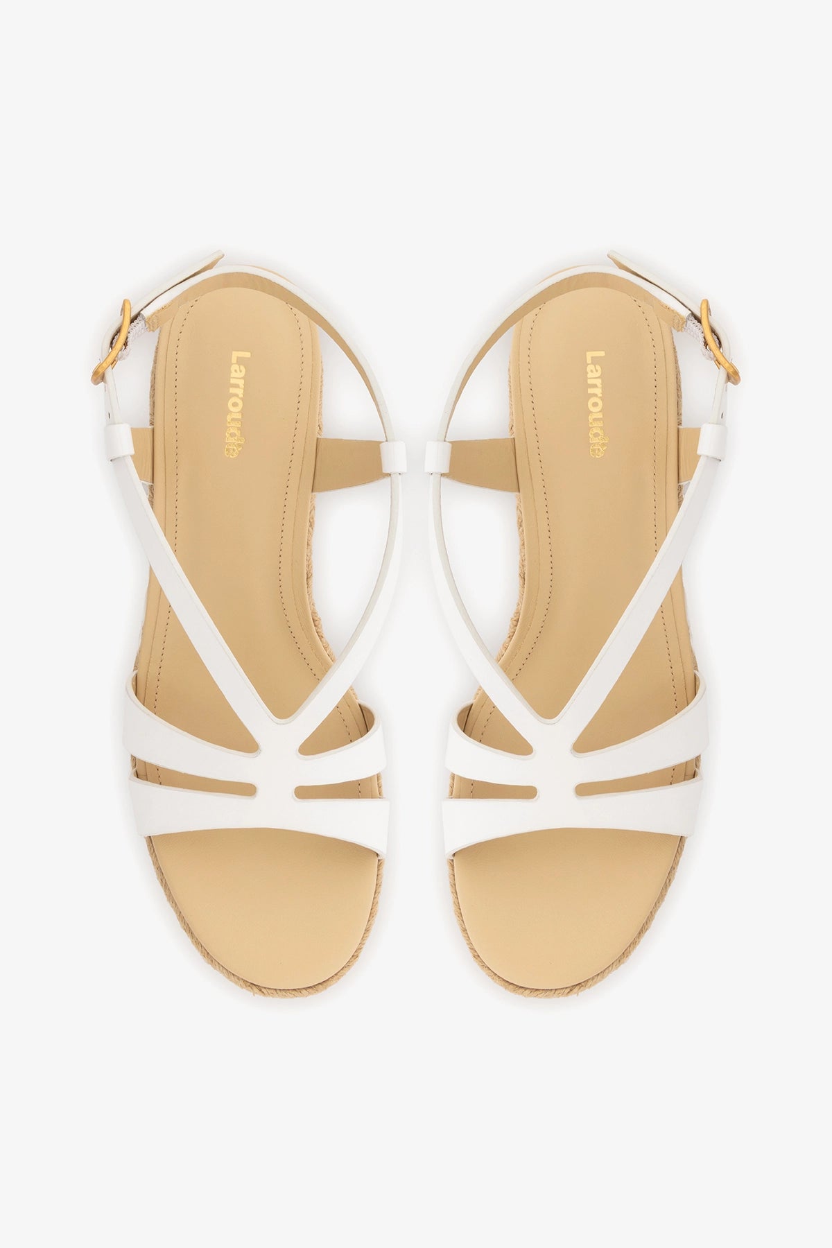 Daphne Espadrille Sandal White Patent Leather