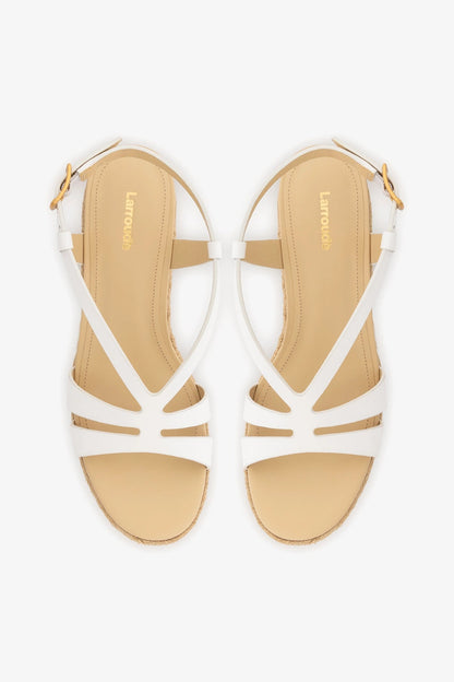 Daphne Espadrille Sandal White Patent Leather
