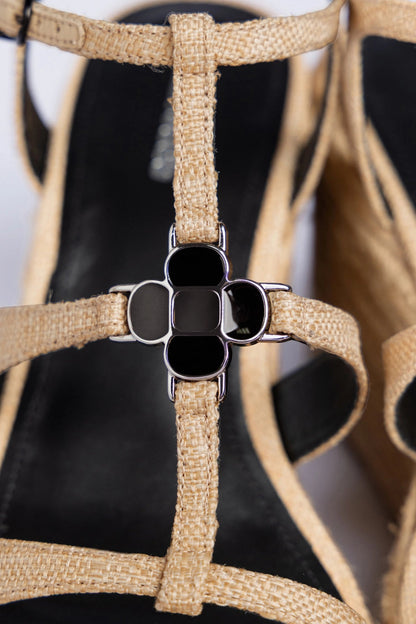 Hana Espadrille Sandal Beige Raffia