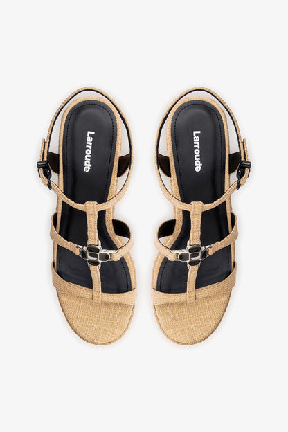 Hana Espadrille Sandal Beige Raffia