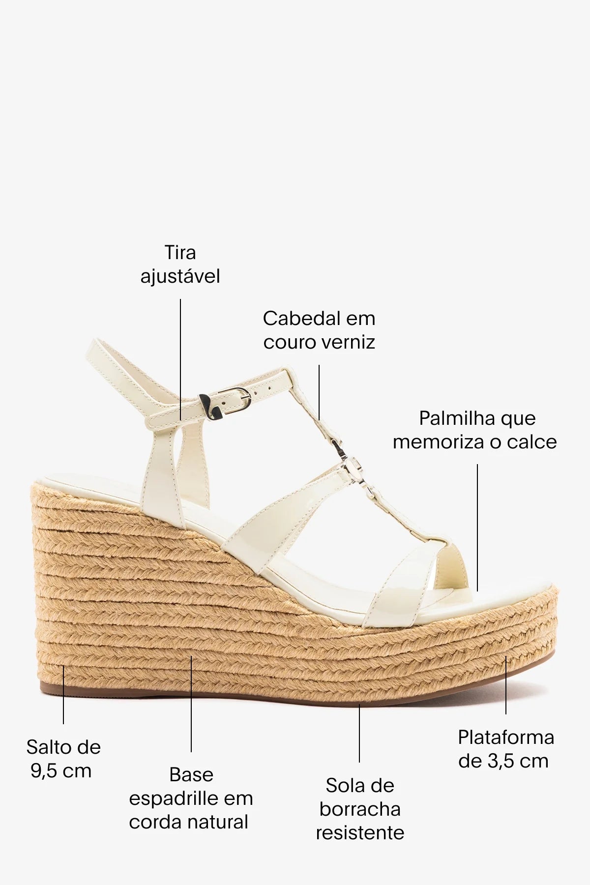 Hana Espadrille Sandal Ivory Leather