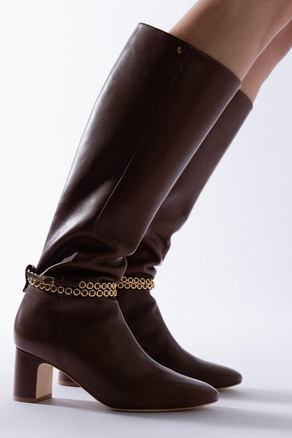 Milanina Hi Boot Burnt Umber Leather