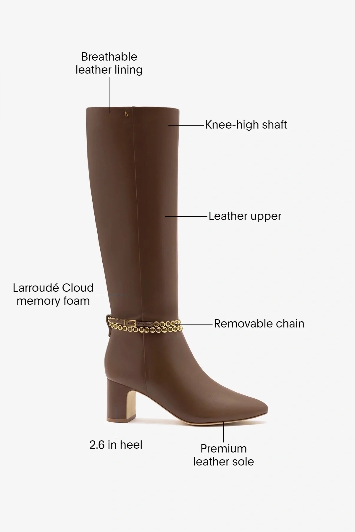Milanina Hi Boot Burnt Umber Leather