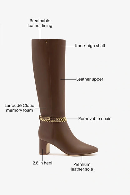 Milanina Hi Boot Burnt Umber Leather