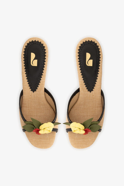 Juliette Mule Beige Raffia